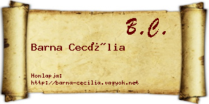 Barna Cecília névjegykártya
