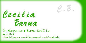 cecilia barna business card