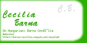 cecilia barna business card